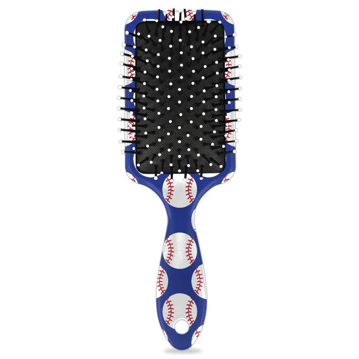 Kids Detangler Hair Brush Hairbrush for Boys Girls, Detangling Brush Smooth for Wet Dry Thin Long Curly Hair, Glide Through Tangles with Ease and Massage Scalp (Blue Baseball)