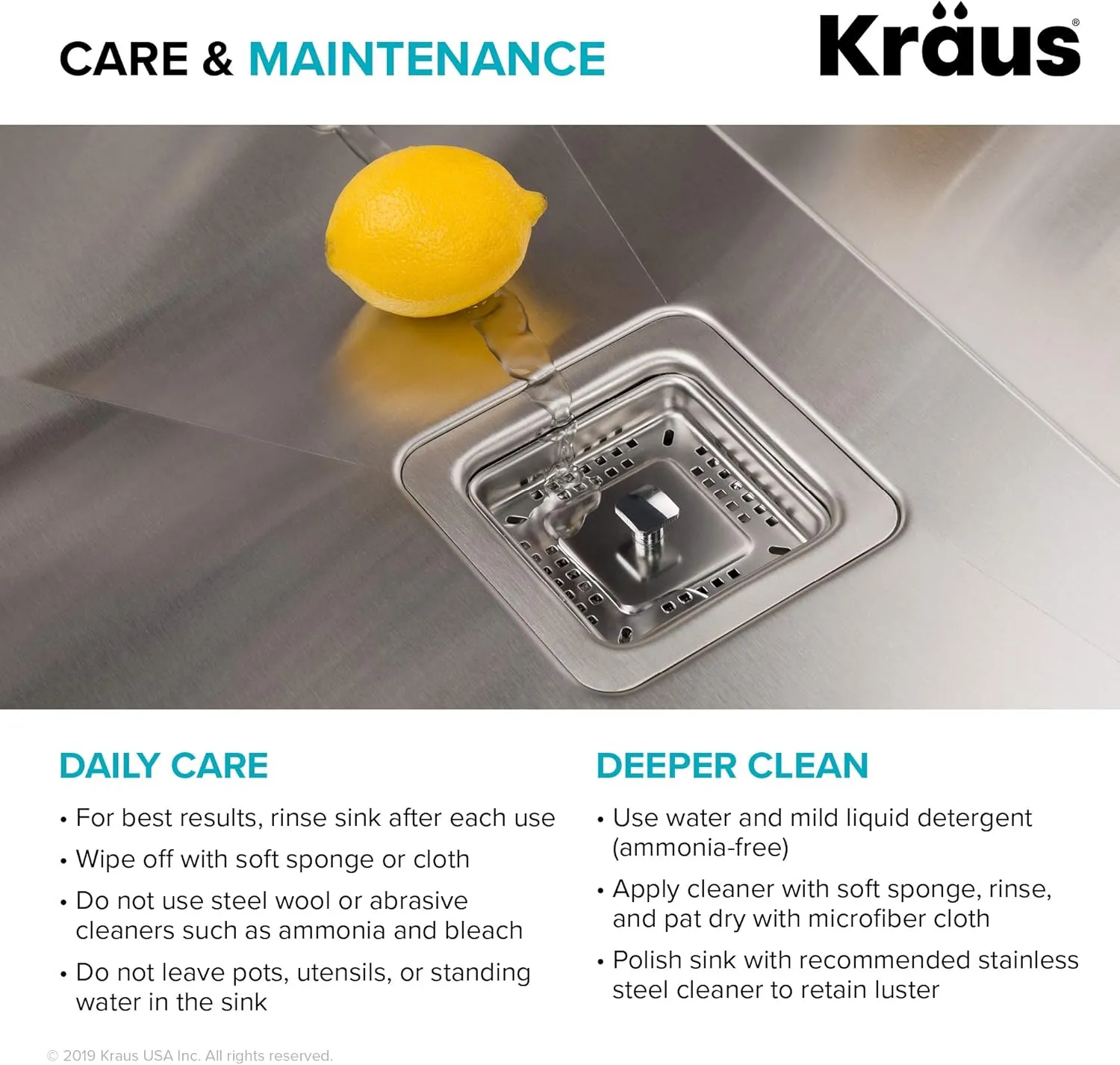 KRAUS Pax 24-inch 18 Gauge Undermount Single Bowl Stainless Steel Laundry and Utility Sink, KHU24L