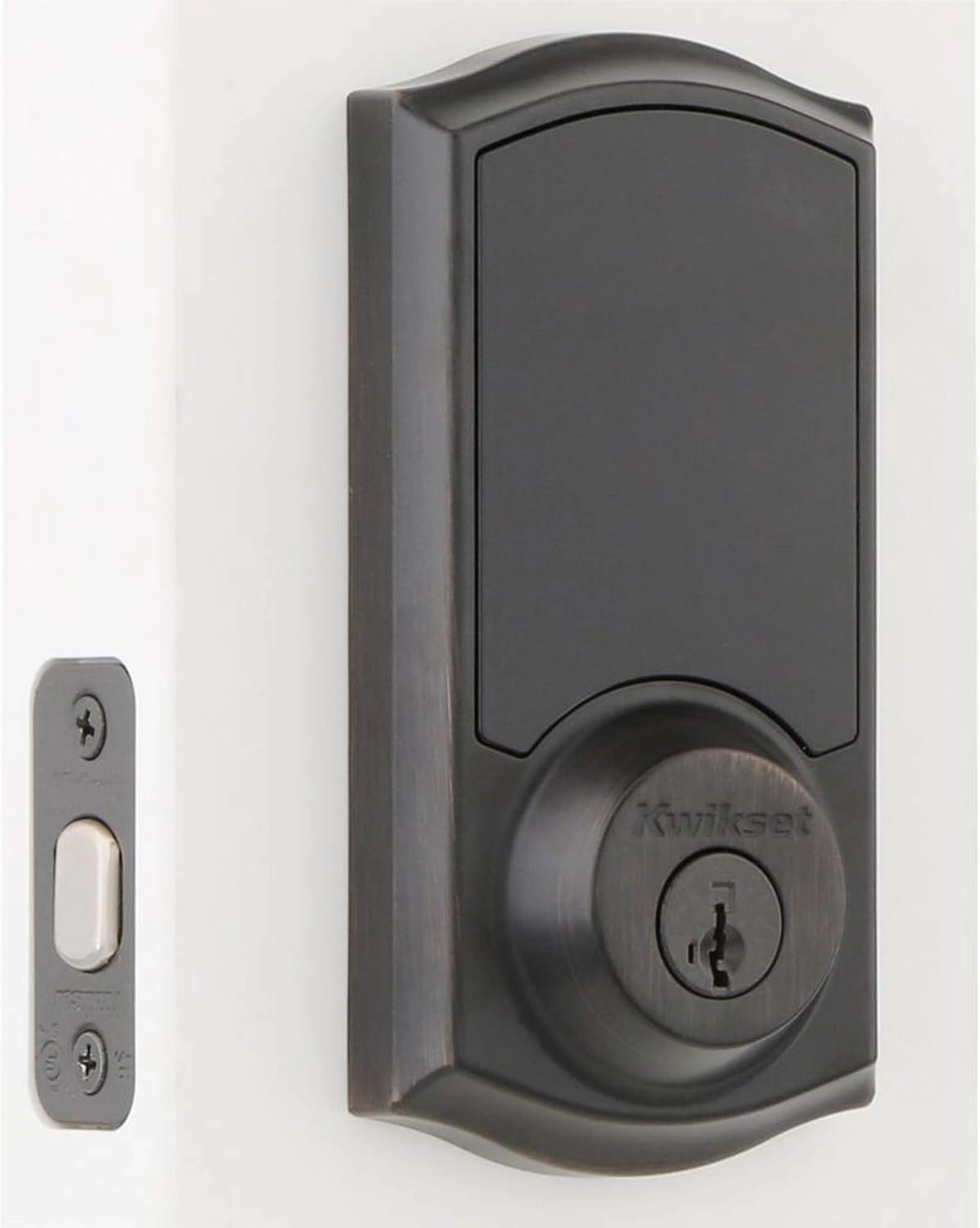 Kwikset 99160-021 SmartCode 916 Traditional Smart Lock Touchscreen Electronic Deadbolt Front Door Lock with SmartKey Security and Z-Wave Plus in Venetian Bronze