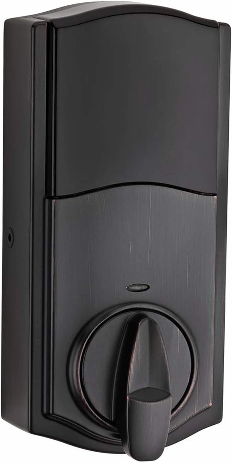 Kwikset 99160-021 SmartCode 916 Traditional Smart Lock Touchscreen Electronic Deadbolt Front Door Lock with SmartKey Security and Z-Wave Plus in Venetian Bronze
