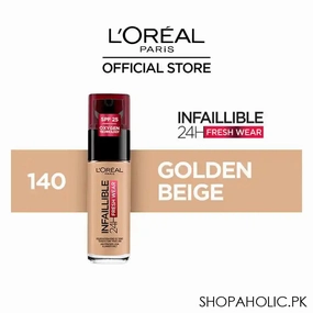 L'Oreal Paris Infallible 24H Stay Fresh Foundation, 140 Golden Beige