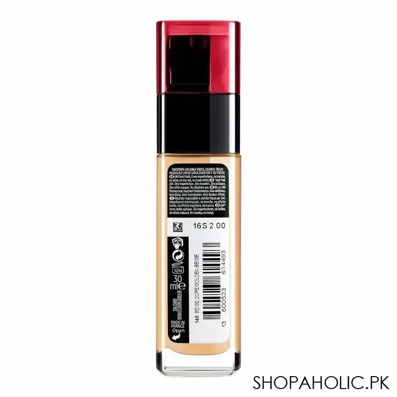 L'Oreal Paris Infallible 24H Stay Fresh Foundation, 140 Golden Beige