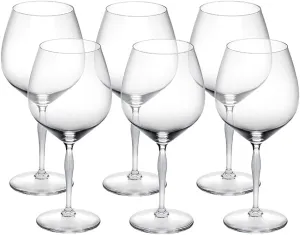 Lalique 100 Points Burgundy Glass By James Suckling, Set of 6