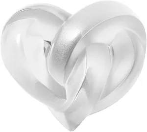 Lalique Crystal Clear Heart Paperweight Sculpture