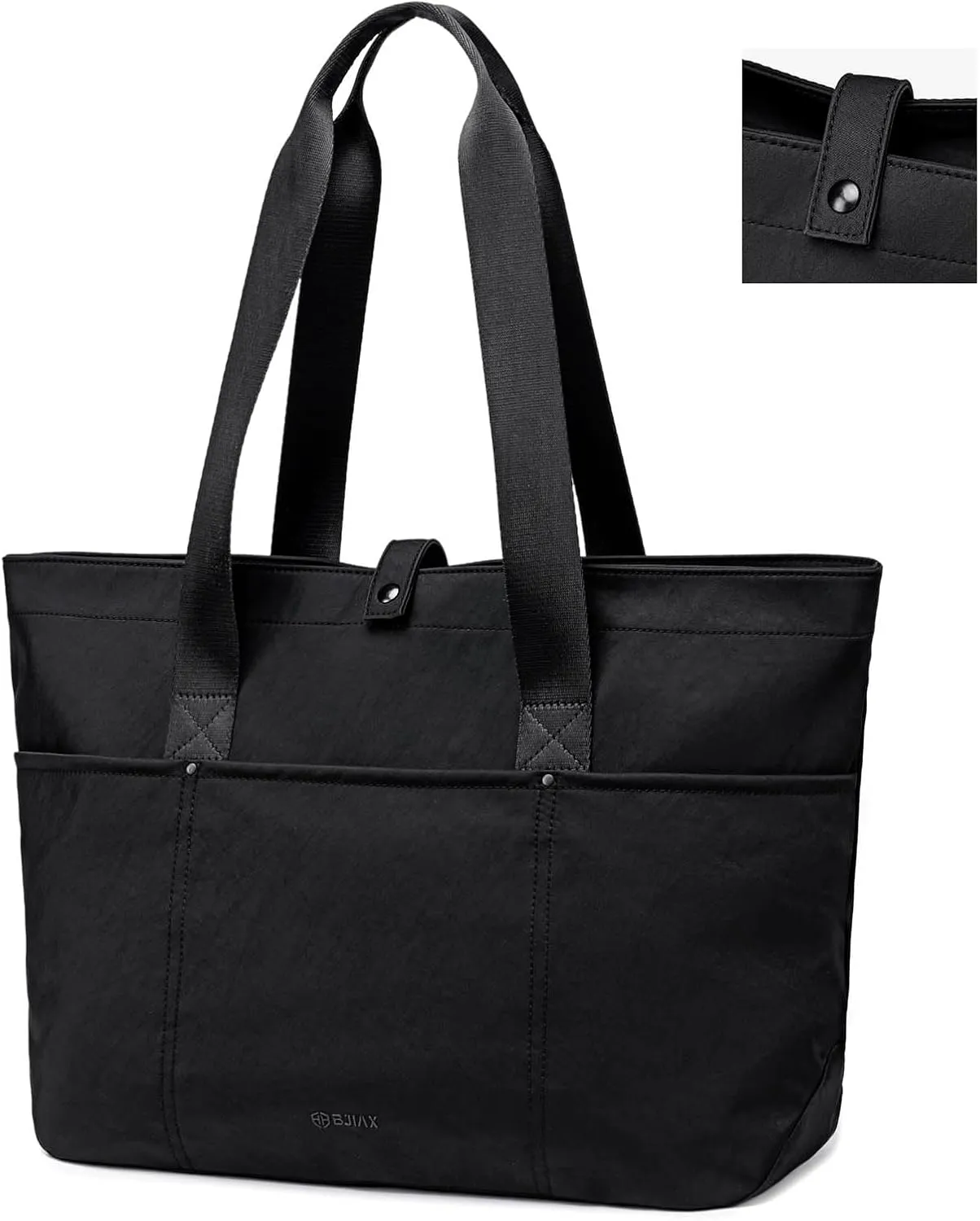 Large Tote Bag for Women, Foldable Tote Shoulder Bag with YKK Zip and Bottom Padded Design, 22L Handbag for Travel Work