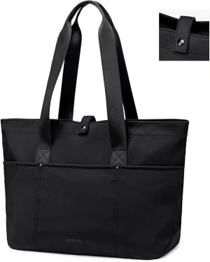 Large Tote Bag for Women, Foldable Tote Shoulder Bag with YKK Zip and Bottom Padded Design, 22L Handbag for Travel Work