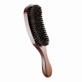 Large Curved Bristle Brush Bristle Beard Brush Mens Styling Comb Men Beard Brush Comb for Men Hair Styling Tools Portable Hair Brush Mens Hairbrush Beard Straightening Comb Wood