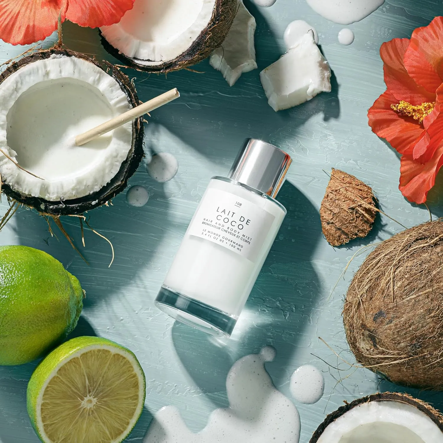 Le Monde Gourmand Lait de Coco Hair & Body Mist - 3.4oz (100ml) - Bergamot, Vanilla, Coconut Fragrance Notes