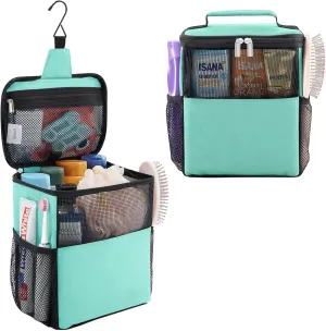 Lifewit Shower Bag Mesh Shower Caddy Portable College Dorm Room Essentials Tote Bag for Bathroom, Gym, Travel, Camping Quick Dry Hanging Shower Organizer Basket Toiletry Bag, Medium, Aqua