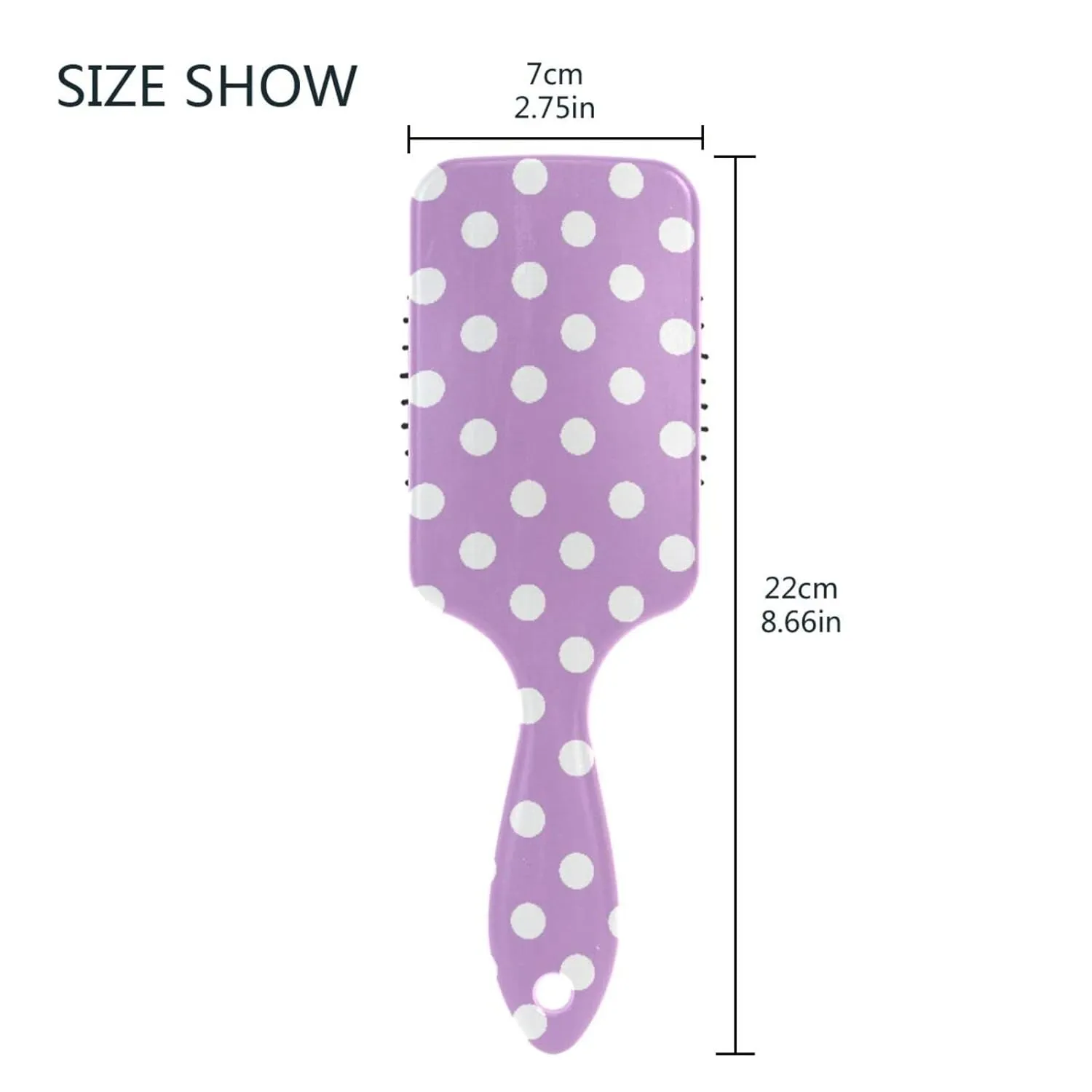 Lilac Purple Dot Wet Brush Detangling Hair Brush for Kids Girls Air Cushion Comb Wet And Dry Hairbrush Wetbrush