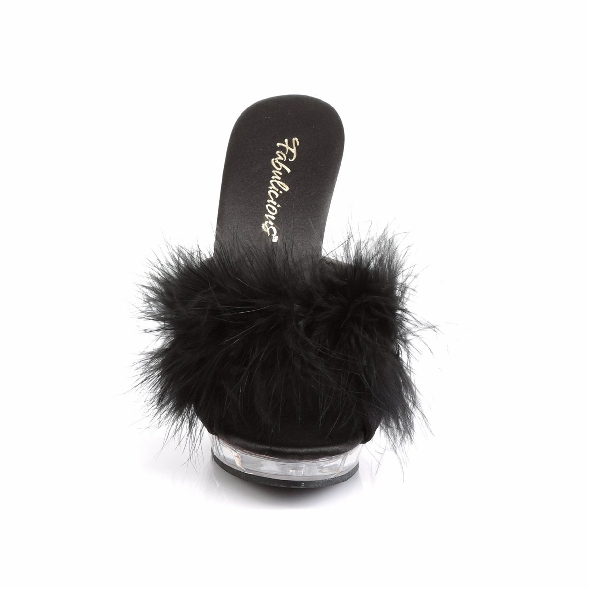 LIP-101-8 Fabulicious 5 Inch Heel Black Satin Sexy Shoes