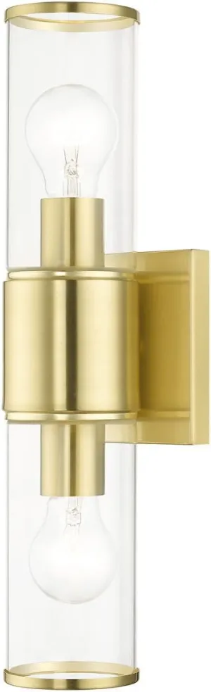 Livex Lighting, 17142-12, Quincy, Vanity Sconce, Satin Brass