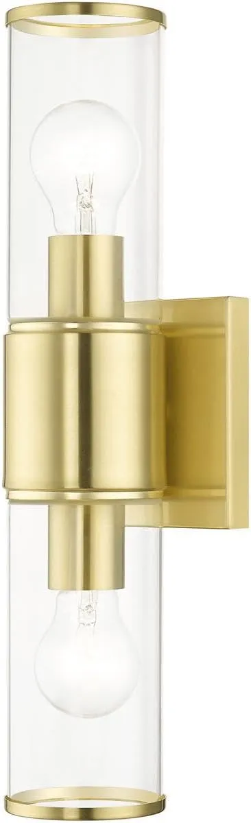 Livex Lighting, 17142-12, Quincy, Vanity Sconce, Satin Brass