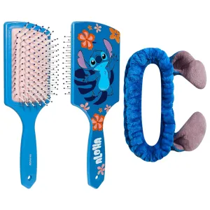 LUV HER Disney Lilo & Stitch Kids Hair Brush & Spa Headband Set for Girls - with Stitch - Fun Grooming Kit for Detangling, Styling & Skincare - Soft & Stretchy One Size, Ages 3 
