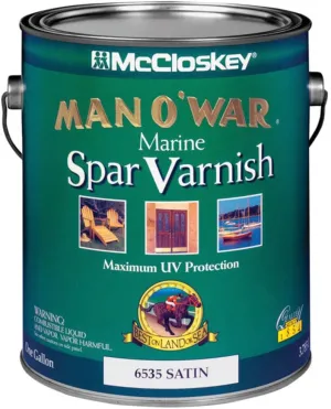 Man O' War McCloskey Satin Clear Marine Spar Varnish 1 gal.