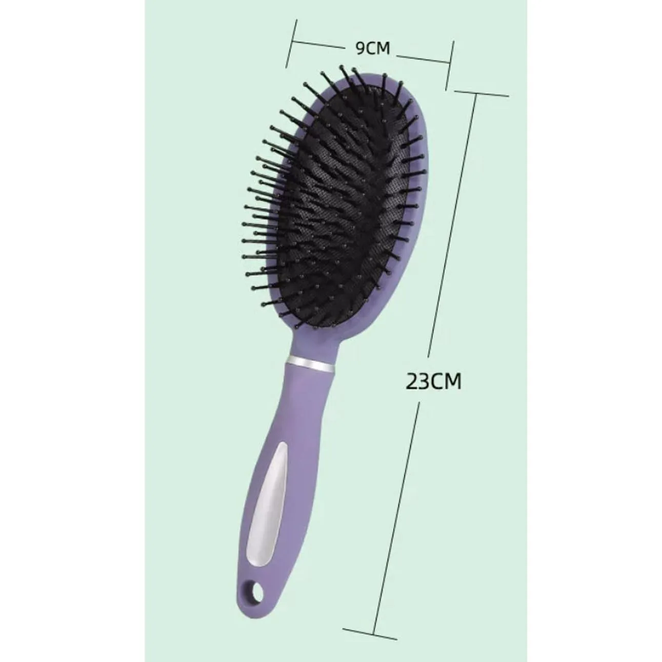 Massage Hairbrush Women Hair Combs Hair Brushes Air Cushion Hair Combs Scalp Massagers 9Inch (Color : Black)