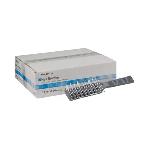 McKesson Plastic Hairbrush, Hair Brush, Single Patient Use, Grey, 7.7 in, 288 Count