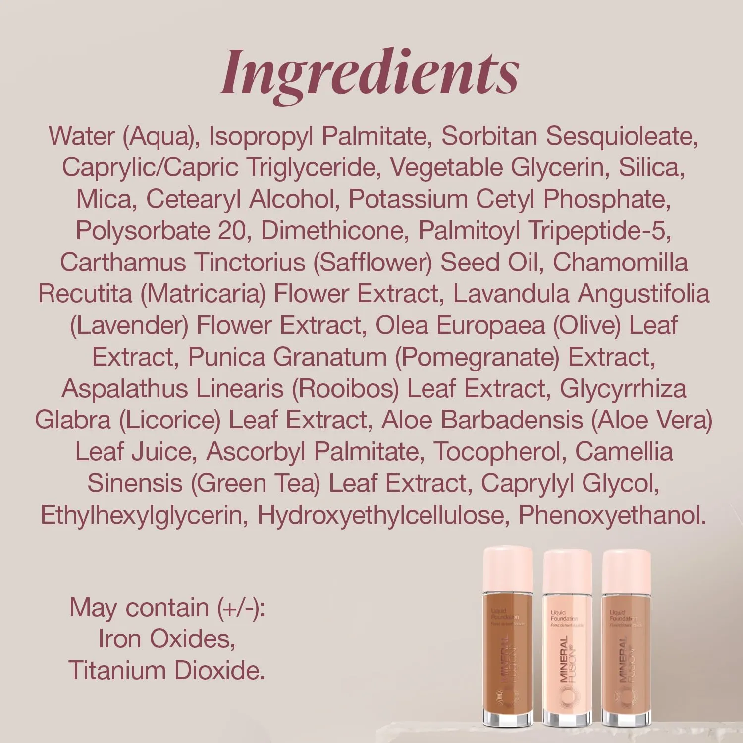 Mineral Fusion Full Coverage Foundation, Liquid Foundation - Deep 1- Tan to Deep Complexion w/Golden Undertones, Lightweight Matte Finish, Up to 12 Hr Hydration, Hypoallergenic & Vegan, 1 fl. oz