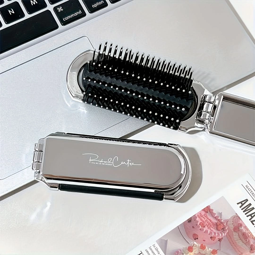 Mini Folding Hair Brush for Women – Portable with Air Cushion