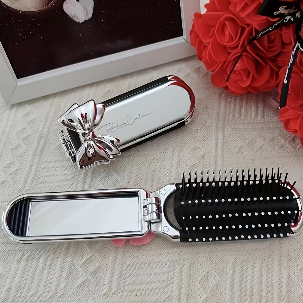Mini Folding Hair Brush for Women – Portable with Air Cushion