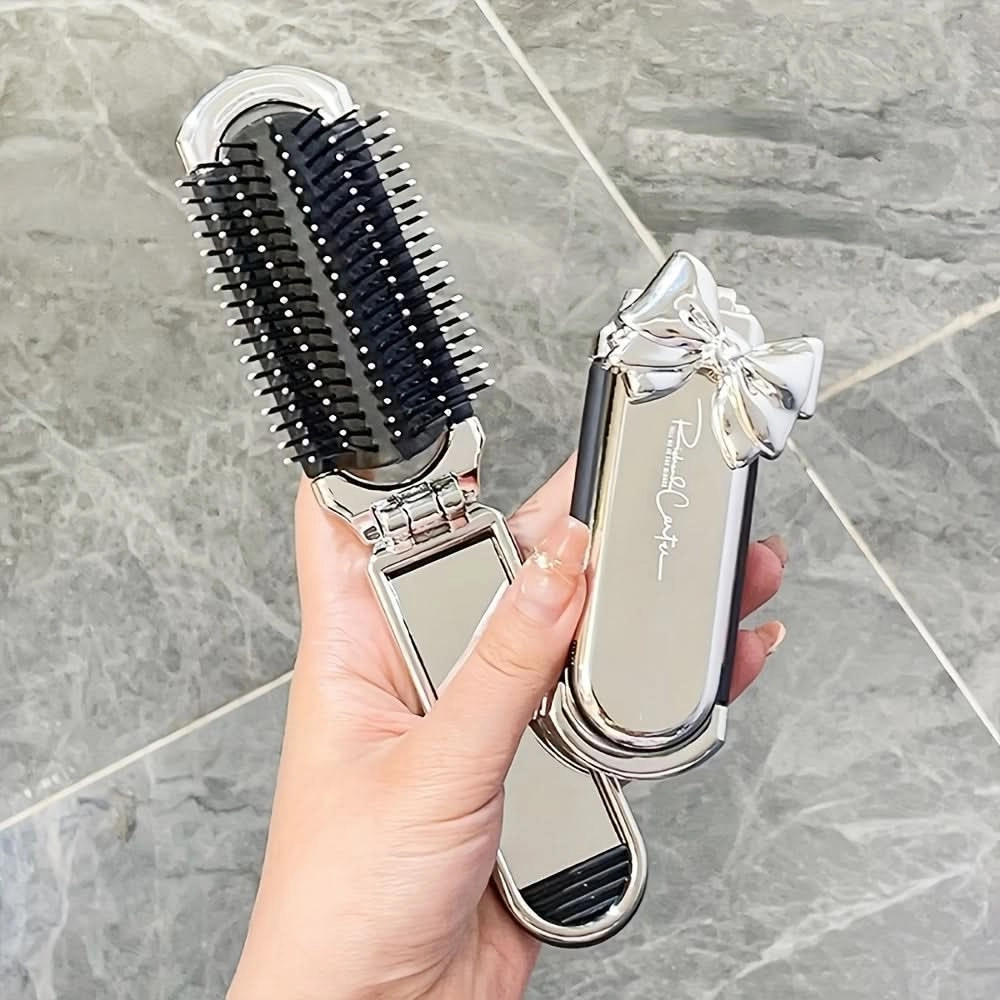 Mini Folding Hair Brush for Women – Portable with Air Cushion