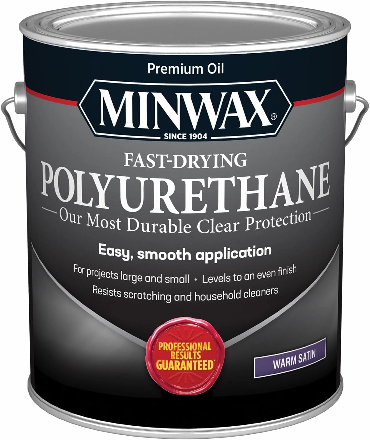 Minwax Fast Drying Polyurethane Protective Wood Finish, Clear Satin, 1 Gallon