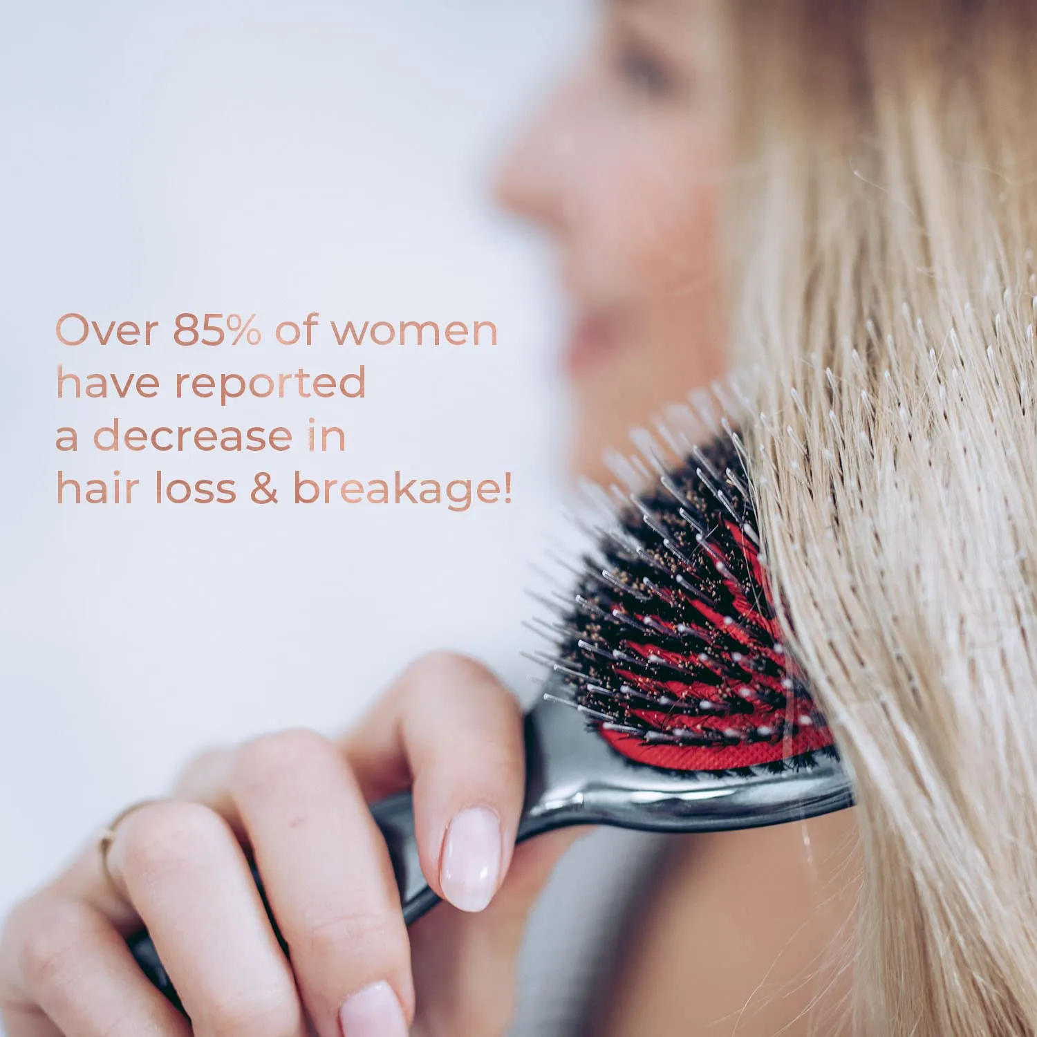 MISEL Professional Boar Bristle Hair Brush - Detangles All Types & Extensions | Reduces Breakage - Great for Wavy & Straight | Salon-Approved - Large