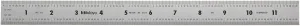 Mitutoyo 182-123, Steel Rule, 12" (5R), (1/32, 1/64, 1/10, 1/100"), 3/64" Thick X 1" Wide, Satin Chrome Finish Tempered Stainless Steel