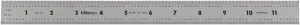 Mitutoyo 182-125, Steel Rule, 12"/300mm ( 1/32, 1/64", 1mm, 0.5mm), 3/64" Thick X 1" Wide, Satin Chrome Finish Tempered Stainless Steel