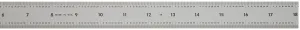 Mitutoyo 182-161, Steel Rule, 24" (4R), (1/8, 1/16, 1/32, 1/64"), 3/64" Thick X 13/16" Wide, Satin Chrome Finish Tempered Stainless Steel