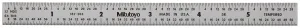 Mitutoyo 182-203, Steel Rule, 6" (5R), (1/32, 1/64, 1/10, 1/100"), 1/64" Thick X 1/2" Wide, Satin Chrome Finish Tempered Stainless Steel