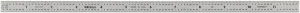 Mitutoyo 182-223, Steel Rule, 12" (5R), (1/32, 1/64, 1/10, 1/100"), 1/64" Thick X 1/2" Wide, Satin Chrome Finish Tempered Stainless Steel