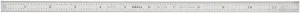 Mitutoyo 182-226, Steel Rule, 12"/300mm, (1/50", 1/100", 1mm, 1/2mm), 1/64" Thick X 1/2" Wide, Satin Chrome Finish Tempered Stainless Steel