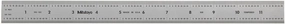Mitutoyo 182-122, Steel Rule, 12" (16R), (1/32, 1/64, 1/50, 1/100"), 3/64" Thick X 1" Wide, Satin Chrome Finish Tempered Stainless Steel