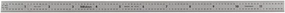 Mitutoyo 182-225, Steel Rule, 12"/300mm, (1/32", 1/64", 1mm, 1/2mm), 1/64" Thick X 1/2" Wide, Satin Chrome Finish Tempered Stainless Steel