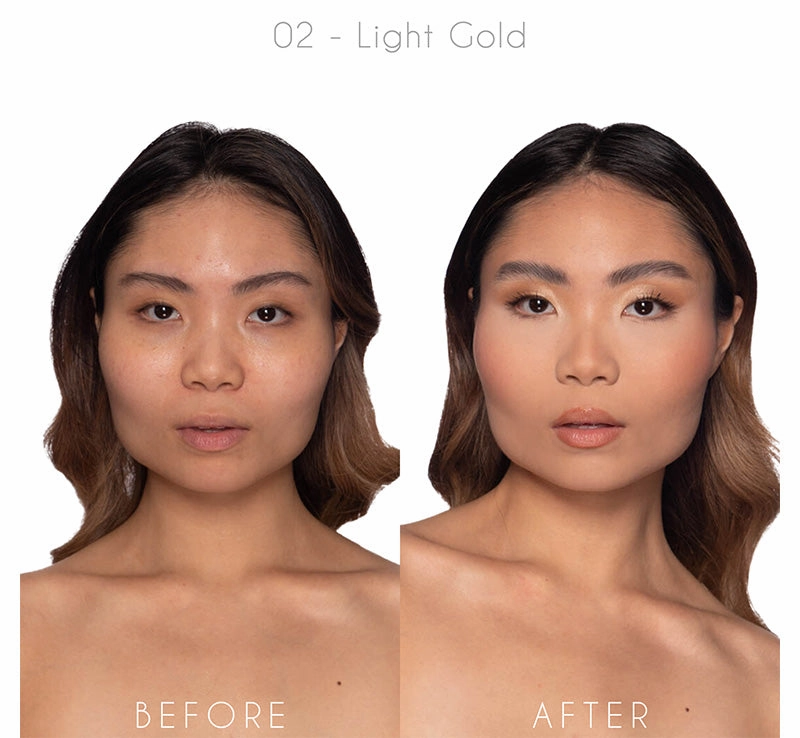 MRS GLAM GLORIOUS SKIN POWDER FOUNDATION - 02 LIGHT GOLD