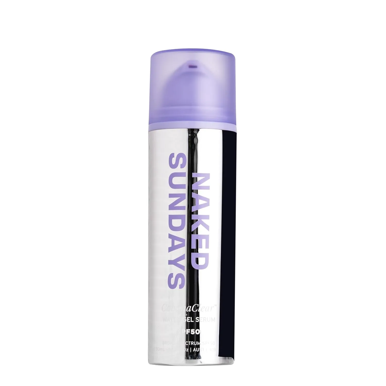 Naked Sundays CabanaClear SPF 50 Water Gel Serum - Invisible Daily Lightweight & Hydrating Sunscreen Serum with Hyaluronic Acid & Vitamin E, Oil-Free, Silicone Free, Fragrance-Free for All Skin Types