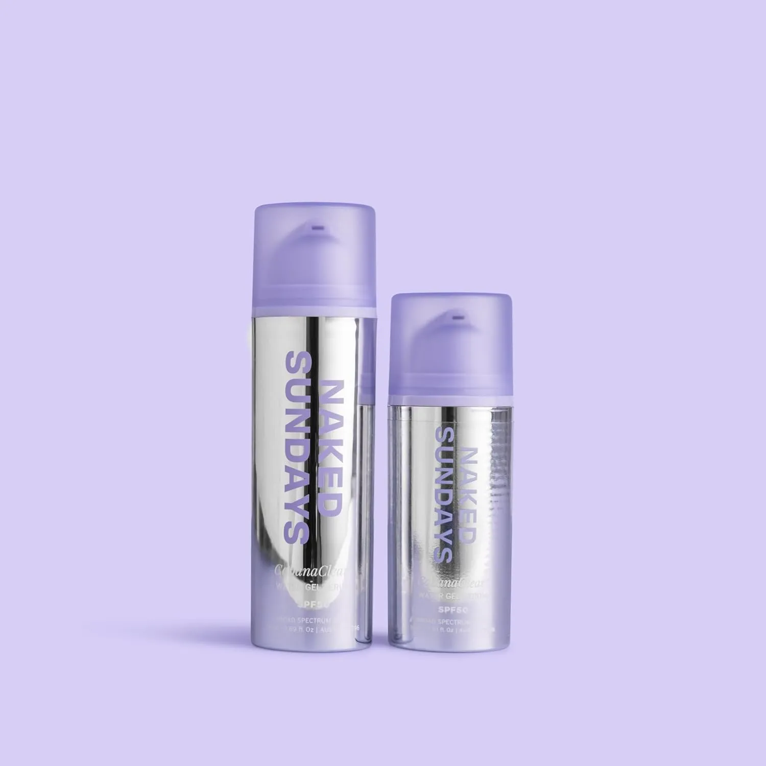 Naked Sundays CabanaClear SPF 50 Water Gel Serum - Invisible Daily Lightweight & Hydrating Sunscreen Serum with Hyaluronic Acid & Vitamin E, Oil-Free, Silicone Free, Fragrance-Free for All Skin Types