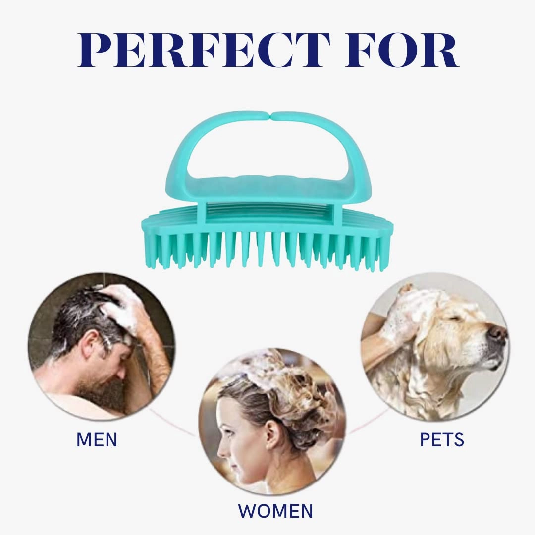 Naturally Drenched Scalp Massager-Detangling Brush-Styler. Soft & Flexible Bristles - Removes Excess Build-Up - Safe for All Hair Types – Styling Brush for Separating, Shaping and Defining Curls