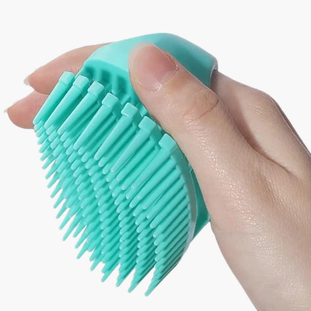Naturally Drenched Scalp Massager-Detangling Brush-Styler. Soft & Flexible Bristles - Removes Excess Build-Up - Safe for All Hair Types – Styling Brush for Separating, Shaping and Defining Curls