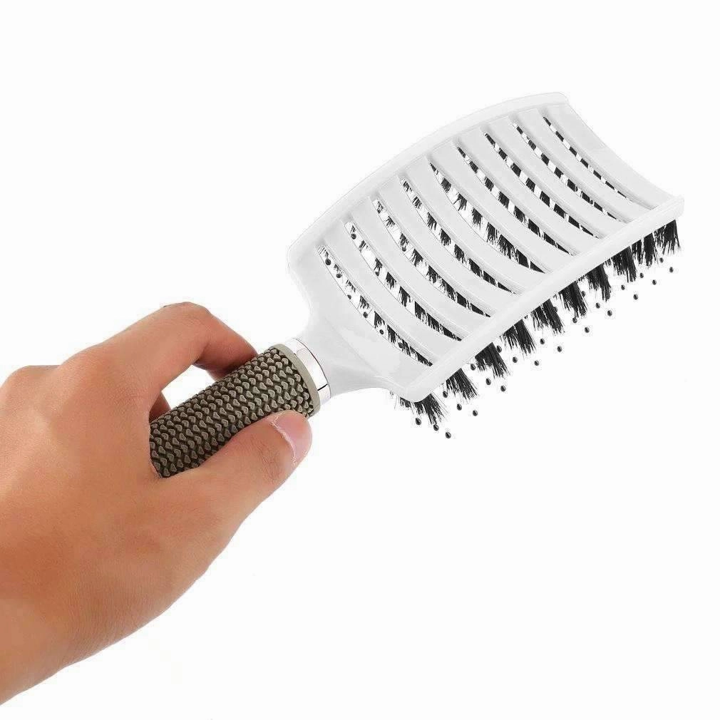 Nylon Hairbrush Scalp Massage Wet Curly Detangle Hair Comb