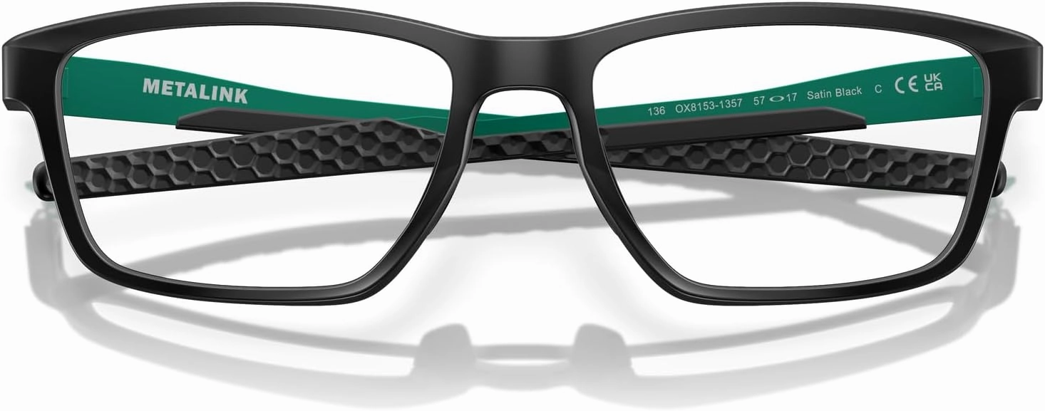 Oakley Men's Ox8153 Metalink Rectangular Prescription Eyeglass Frames