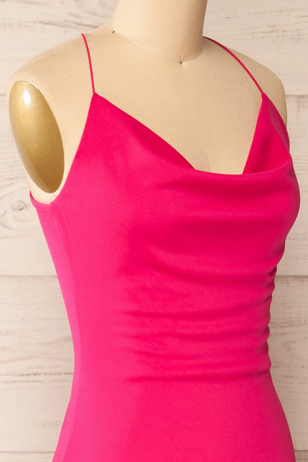 Ocala Fuchsia | Fitted Open-Back Maxi Dress