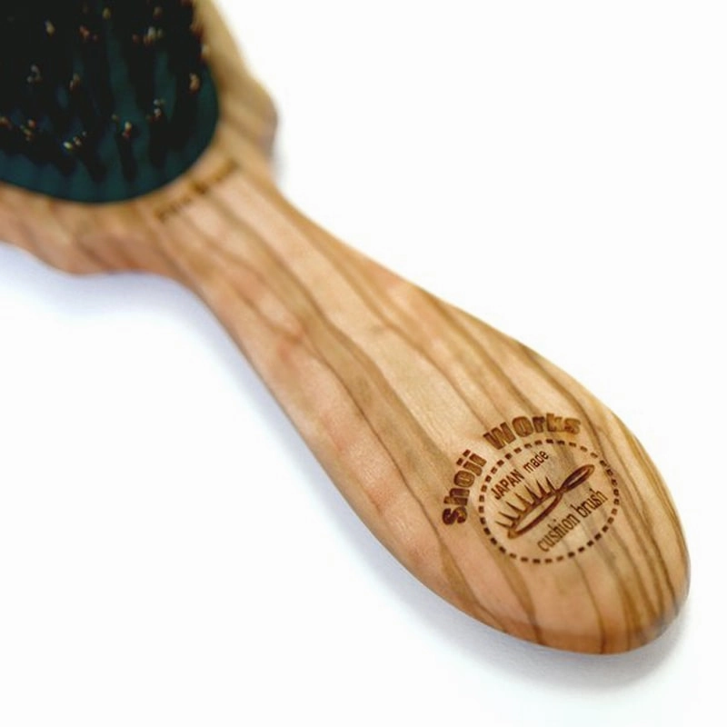 Olive Wood Cushion Hairbrush