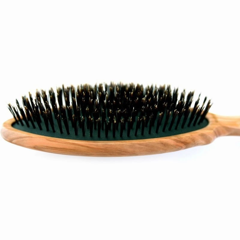 Olive Wood Cushion Hairbrush