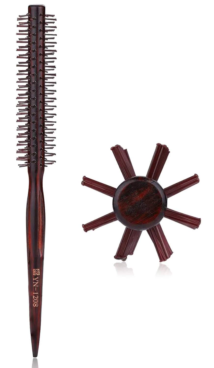 PERFEHAIR Small Round Hair Brush for Blow-drying, 1 Inch, Nylon Bristle Roller Hairbrush for Styling Men's & Women's Short, Thin, Fine Hair or Beard