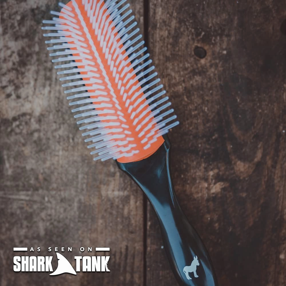 Pete & Pedro Premium Cushion Men’s Styling Hairbrush & Classic Comb Set | 9-Row 8” Brush & 7” Retro Hair Comb | Great for Detangling Curly, Straight, Thin & Thick Hair Styles | As Seen On Shark Tank