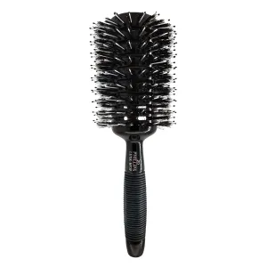 Phillips Brush Luxe Monster Vent 3 Poly-Tipped Professional Hair Brush (3.5” Diameter Barrel) – Black & Rose Gold Vented Hairbrush, Mixed Boar Hair & Poly-Tipped Nylon Bristles