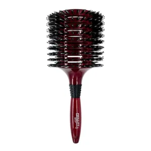 Phillips Brush Monster Vent 1 Poly-Tipped Professional Hair Brush (4.5” Diameter Barrel) - Vented Hairbrush with Nylon Reinforced Boar Hair Bristles, Beech Wood Handle with Rubber Grip