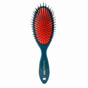 Phillips Brush 5000 Full Size Cushion Hairbrush with Flower Design, Teal Color, Nylon Bristle Hair Brushes for Women